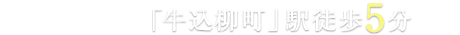 都営大江戸線「牛込柳町」駅　徒歩5分