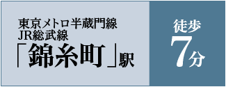 半蔵門線「錦糸町」駅出入り口2徒歩5分